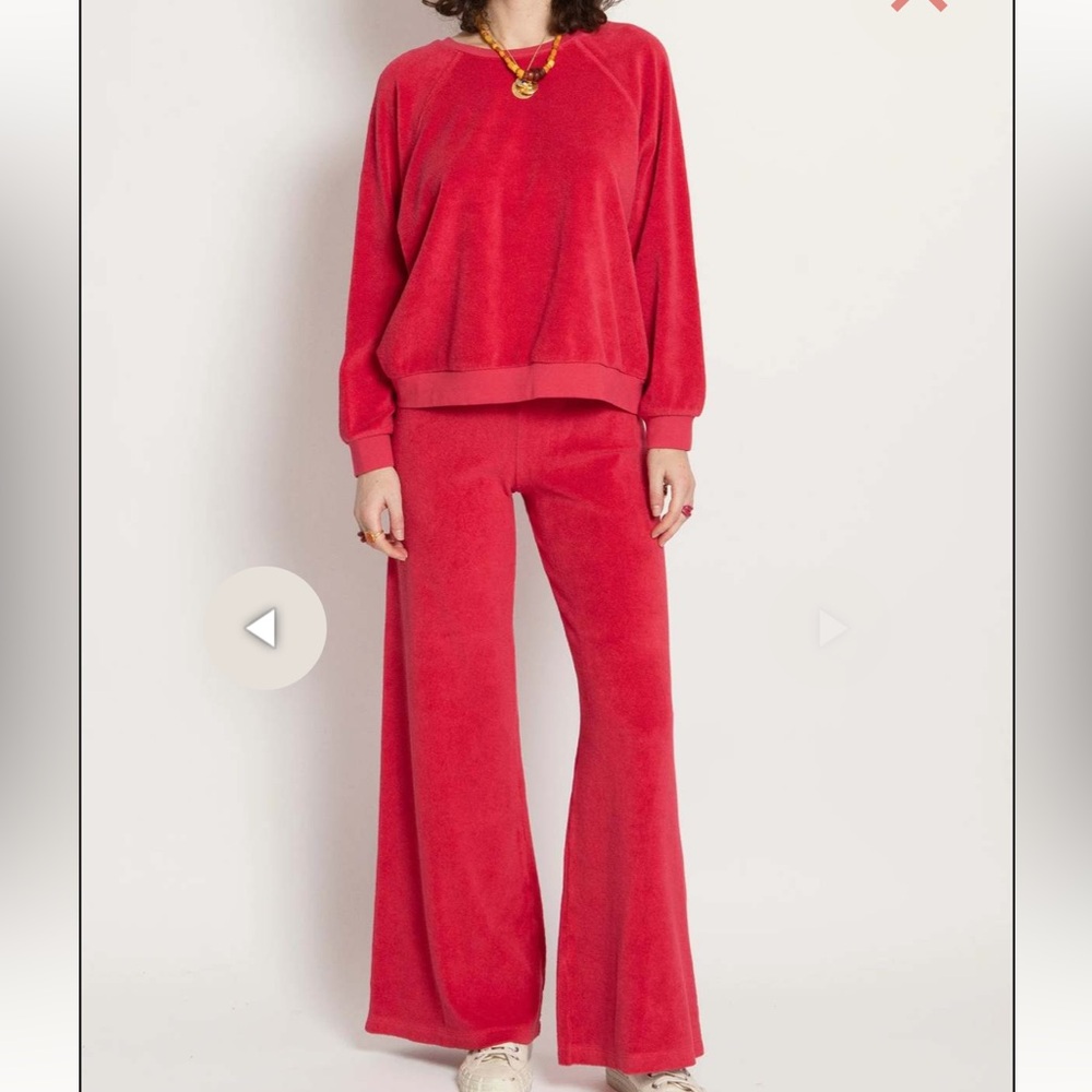 Suzie Kondi Terry Zephyra Flare Pant | L‎ | Raspberry